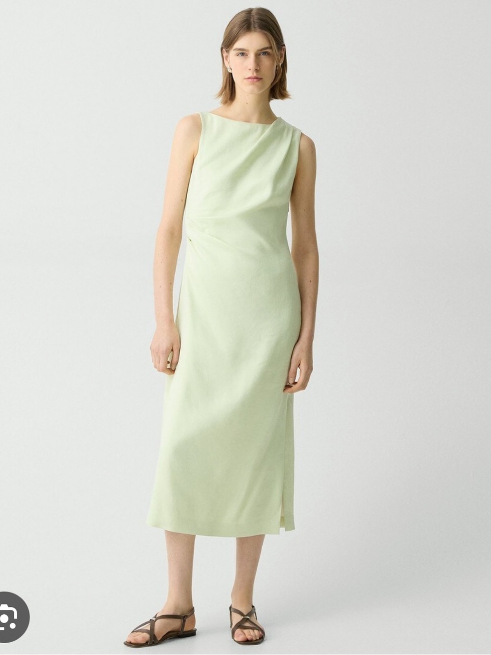 Theory Pale Mint Sleeveless Midi Dress